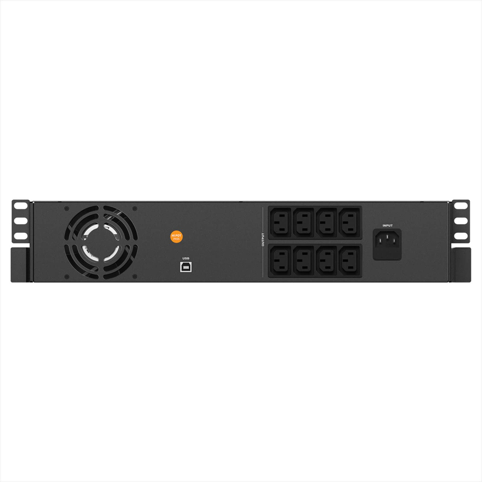 NJOY Code 2000 Gruppo di Continuità 2000VA 1200 Watt, Line Interactive, Onda Sinusoidale Simulata, UPS Rack 2U, 8 Uscite IEC C13, AVR, USB, Software per Gestione UPS, 2 Batterie, Garanzia 3 Anni