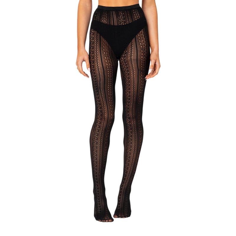 Image of Vintage 60s Printed Funky Tights for Women Y2K Tie Dye Mesh Pantyhose Skinny Body Shaping Leggings Streetwear