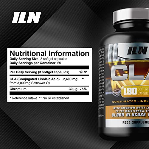 CLA - 3000mg Per Serving - 180 Softgels - 80% Active Isomers - Softgel CLA Capsules with Conjugated Linoleic Acid - CLA Supplement Suitable for Men and Women (180 Count) - Image 3