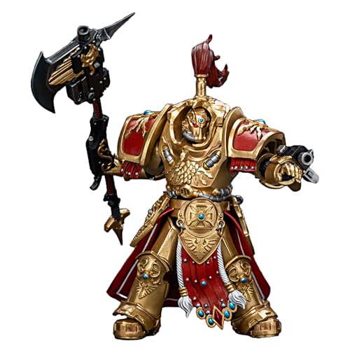 JOYTOY Warhammer 40K 1/18 Action Figures Adeptus Custodes Allarus Custodian with Castellan Axe Collectible Model