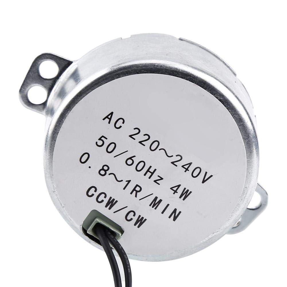 Synchronmotor 50/60Hz Frequenz AC 220~240V Drehbar Getriebemotor CW/CCW 4W Mikrowelle(0,8-1RPM) Antriebsmotor Für Küchengeräte