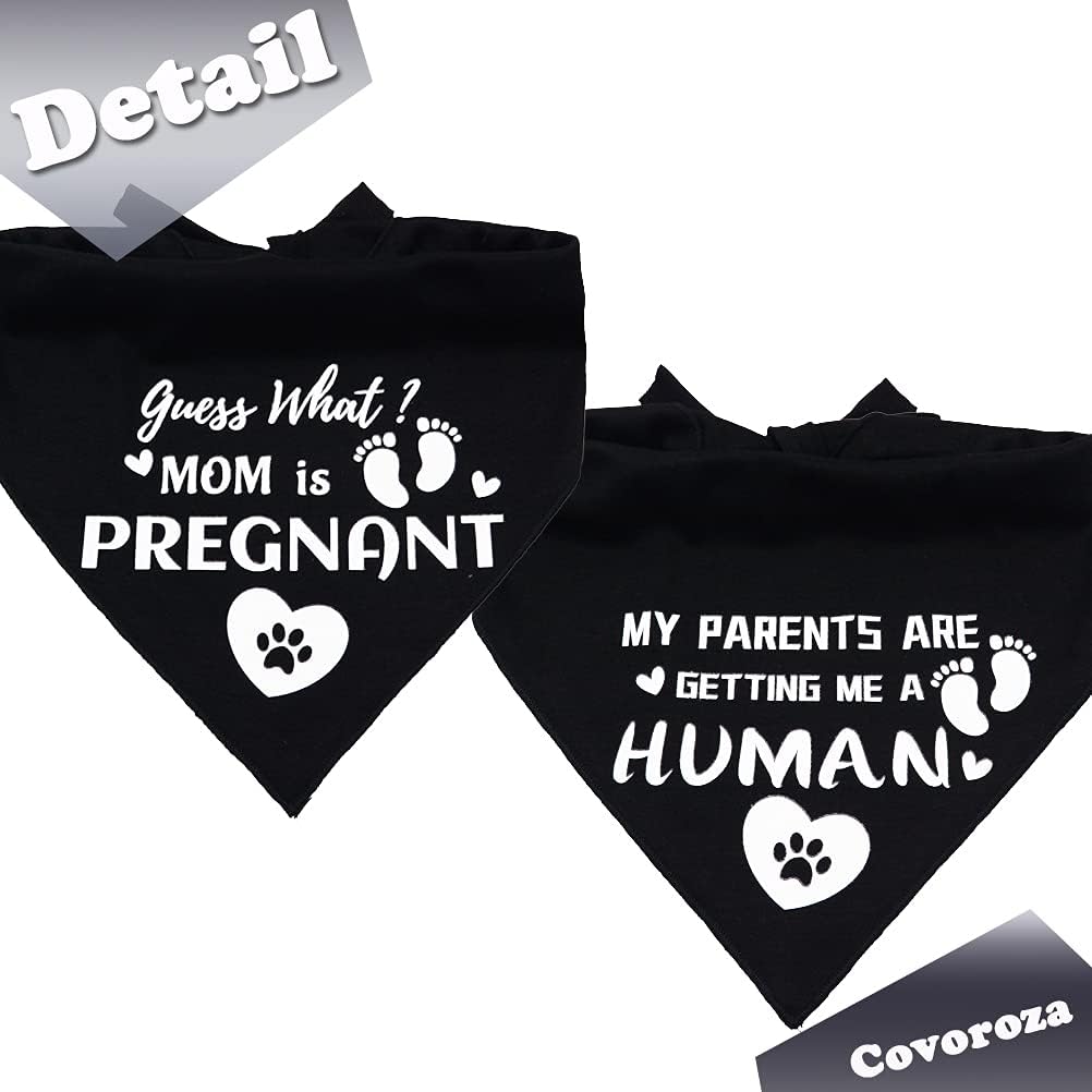 2 PCS ‌pregnant ⁤Dog Bandana