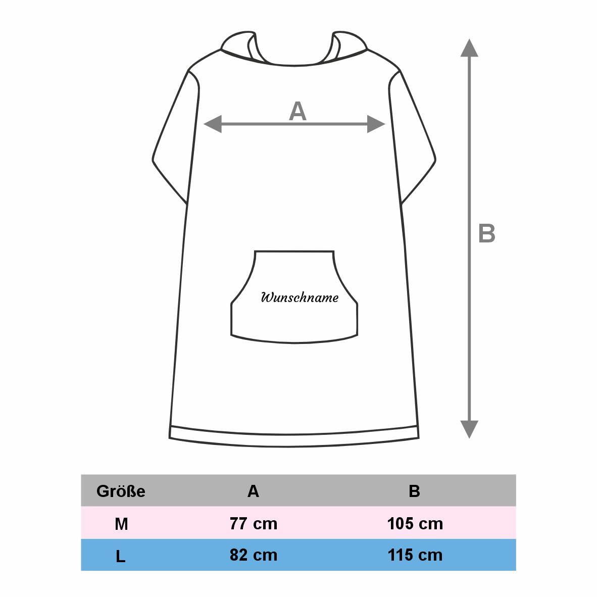 FOTOFOL personalisiert Badeponcho Unisex – Kapuzen-Bademantel für Damen & Herren, Tuch für Erwachsene - Unisex Bademantel - Badetuch