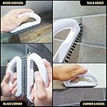 Grout Brush with Stiff Nylon Bristles, Heavy Duty Hand Grout Scrub Brush for Cleaning Baseboards, Floor, Corners, Tiles, Shower, Bath Tub, Floor, Tiles and Other Surfaces - Image 4