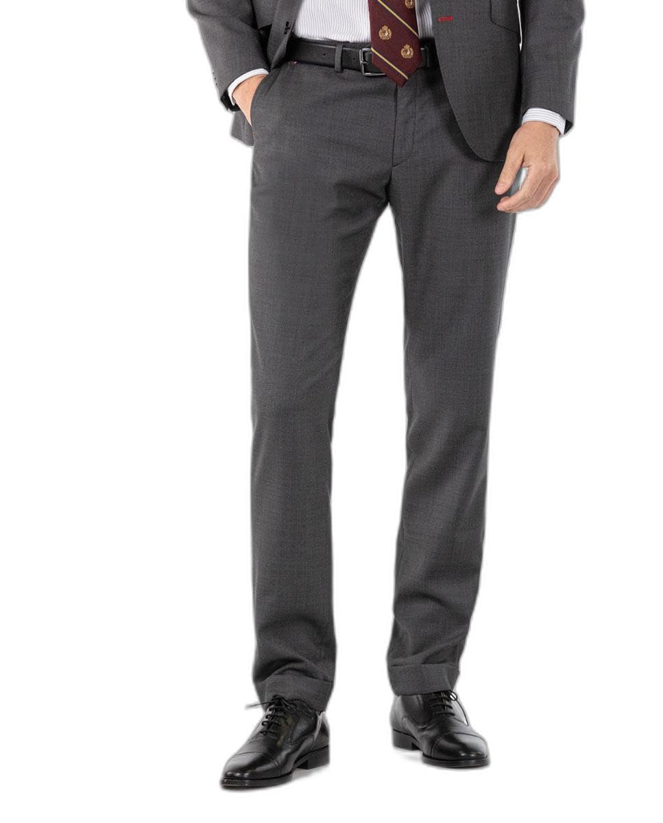 El Ganso Pantalón Traje Ojo de Perdiz Gris Coordinado