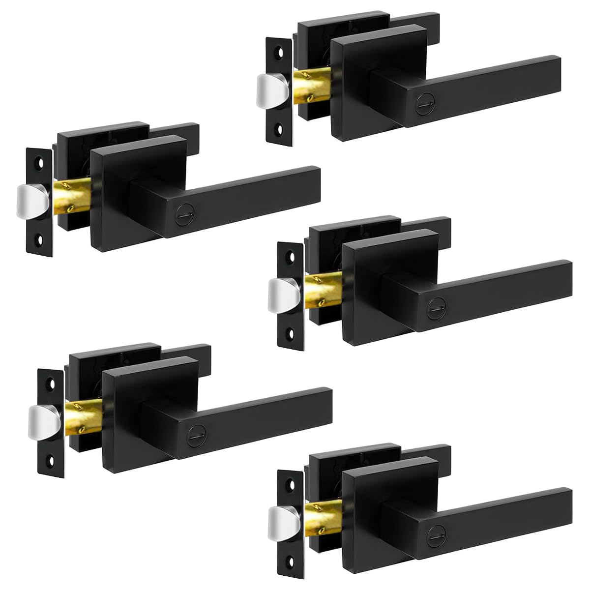 KAMOTA Matte Black Privacy Door Levers
