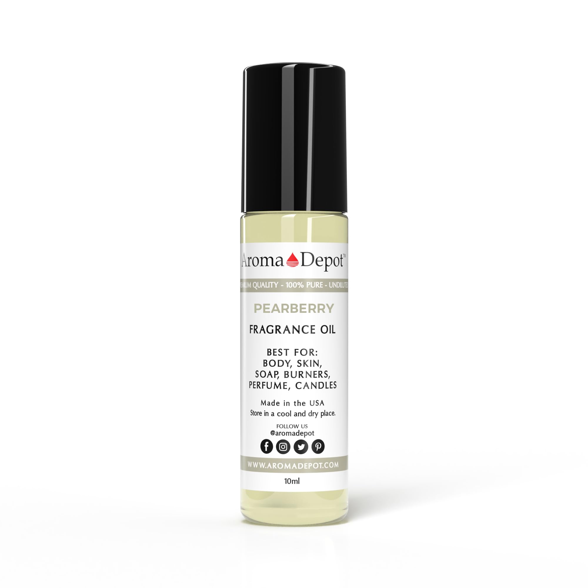 Aroma Depot 10ml Roll On Pearberry Perfume Oil for making, Body Oil, Soap, Candle Making &amp; Incense. Our version is a Premium Quality Undiluted &amp; Alcohol Free