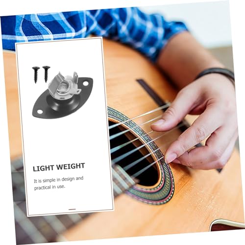 BIUDECO 1 Conjunto De Placas De Entrada De Guitarra Elétrica Jack Preto Placas De Soquete De Guitarr