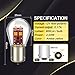 Ruiandsion 2pcs 7507 BAU15S LED Bulb Amber PY21W Single Contact Bayonet Replacement for Car Turn Signal Lights,Non-polarity