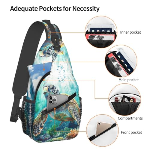 Colorful Frog Cross Chest Bag Large Capacity Bag Travel Hiking Crossbody Bag Daypack for Women Men3