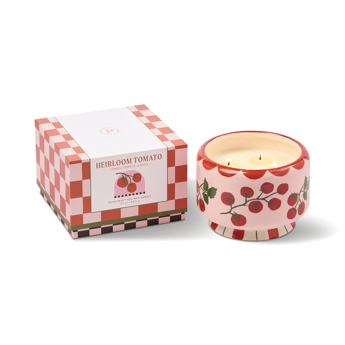 Paddywax A Dopo Collection Große Keramikkerze – Erbstück-Tomate