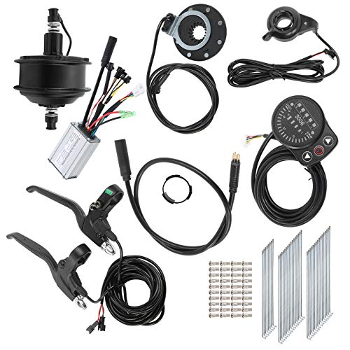 BONKZEBU Kit de Conversión de Bicicleta Eléctrica Kit de Motor de Cubo de 48 V con Medidor de Pantalla KT‑900S, Funcionamiento Silencioso para Paseos Mejorados, Construcción Duradera para Ciclistas