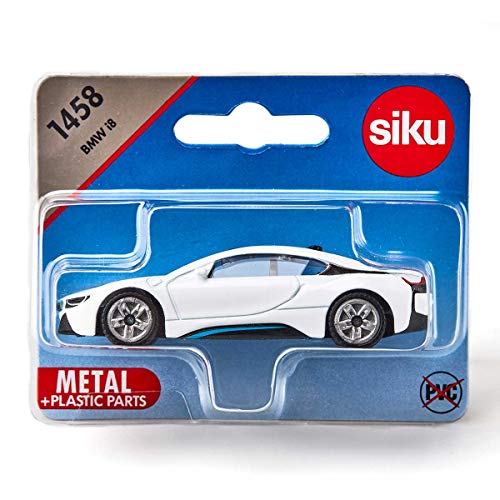 siku 1458, BMW i8, Metall/Kunststoff, Schwarz/Weiß, Spielzeugauto für Kinder – Bild 7