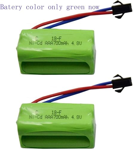 Miniatura 4 de Blomiky Paquete de 2 baterías AAA de 4.8 V 700 mAh y 2 cables de repuesto para Amicool Threeking escala 1/28 RC Stunt Truck / C128 batería 2