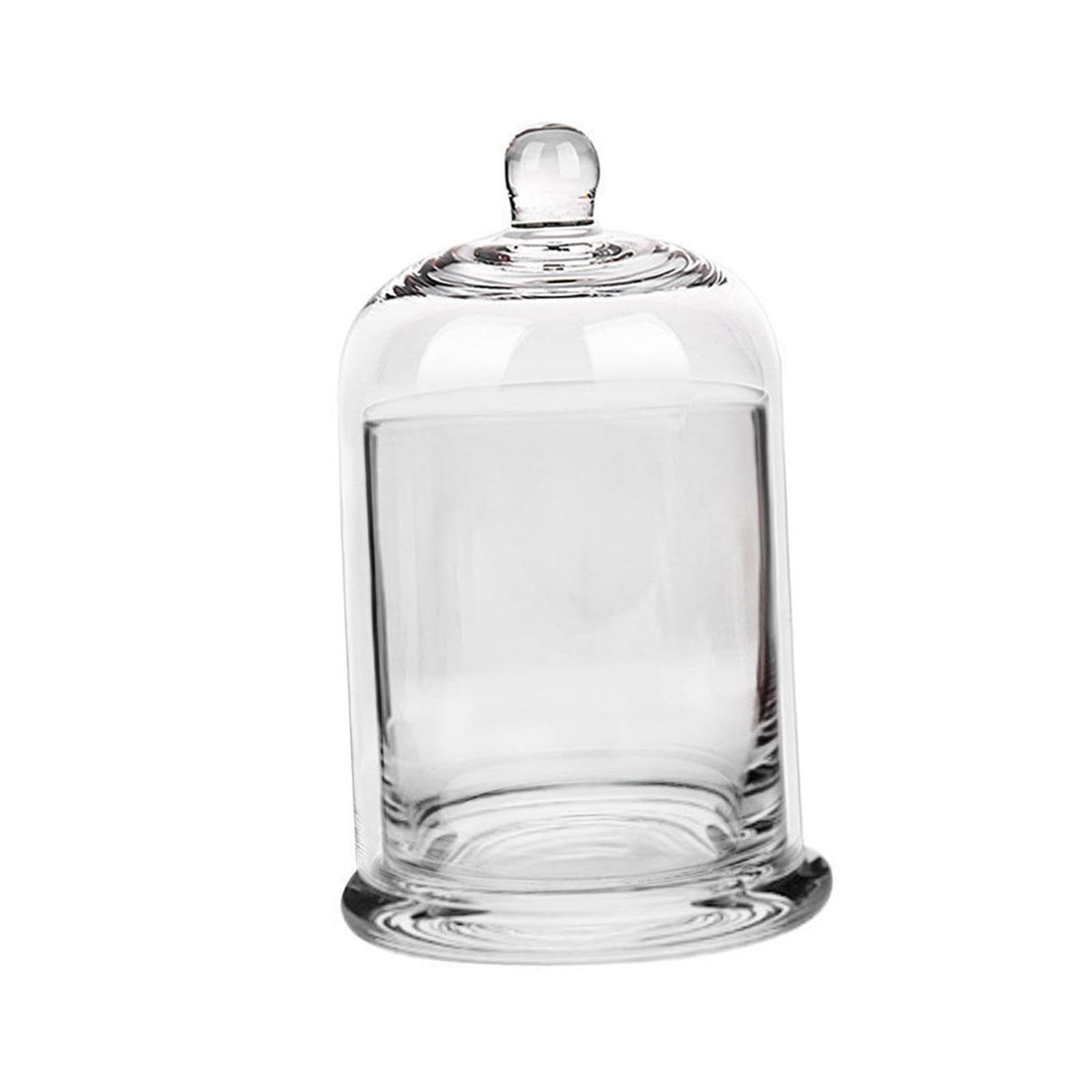 QIXCXAZ Versatile Glass Bell Cover Candle Jar for Creative Showcasing Of Decorative Items At Gatherings Or Home Events Glass Cloche Dome With Base Bell Jar, clear, 10x10x16cm