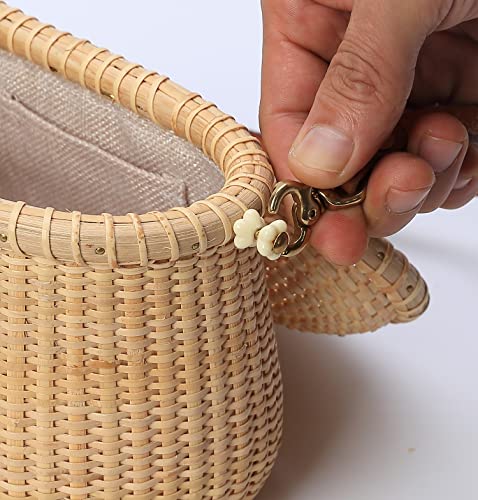 Nantucket Crescent Purse Basket Shoulder Leather Straps Natural Chic Hand Handwoven Purse Crossbody Rattan Bag4