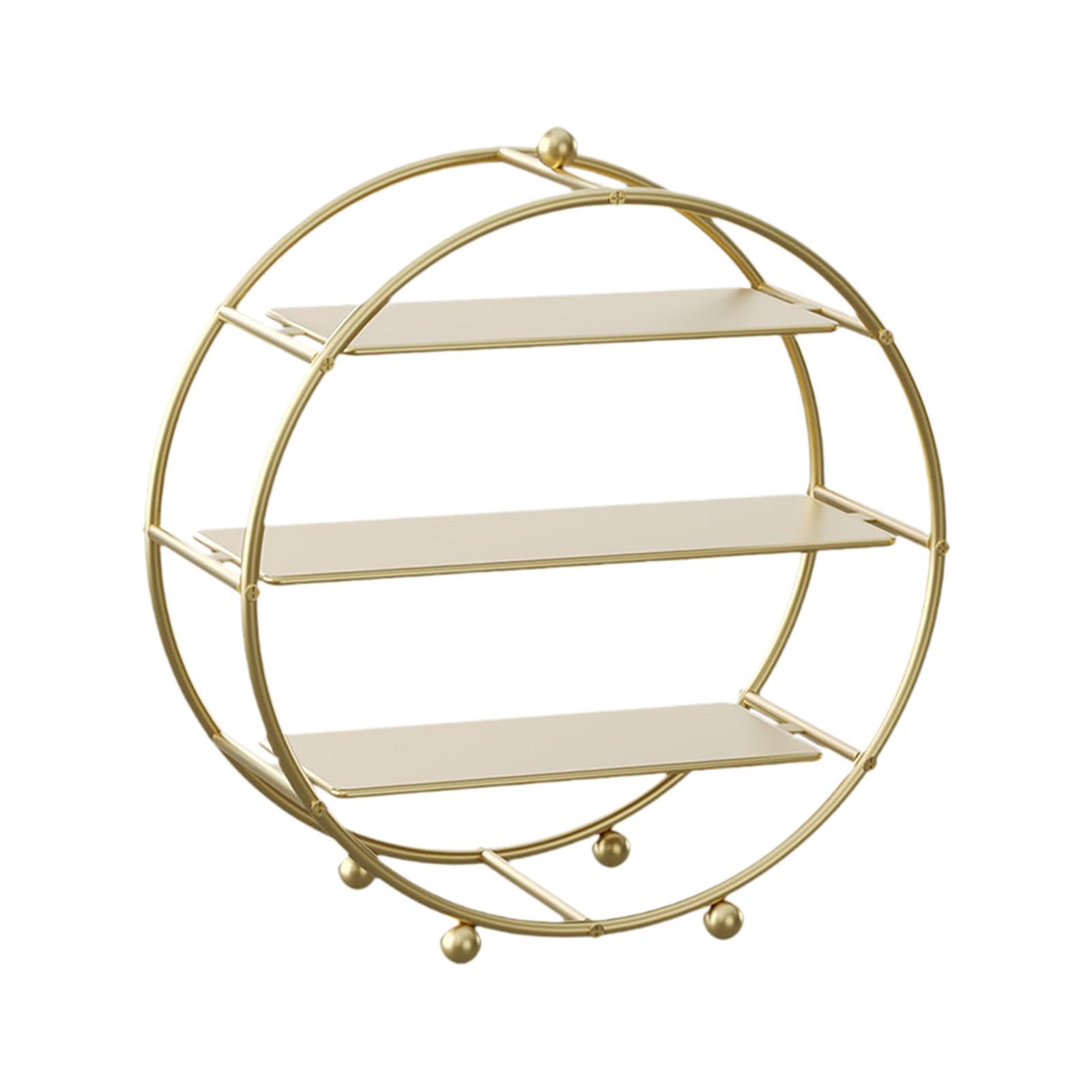 perfk Soporte para Magdalenas de 3 Niveles, Bandeja para Servir escalonada, Soporte Moderno para Galletas, postres, Soporte para Magdalenas para Cocina, Oro