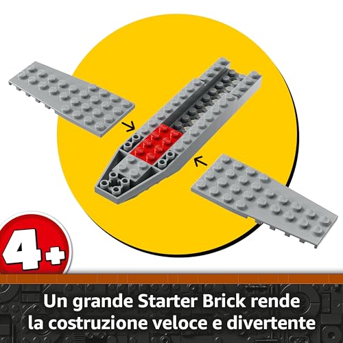 Star Wars 75410 N-1 Starfighter di Mando e Grogu con i Personaggi del Mandaloriano, 'Baby Yoda' e Droide R5-D4, Astronave Giocattolo e Stazione di Rifornimento per Bambini e Bambine da 4 Anni - Lego - Immagine 2