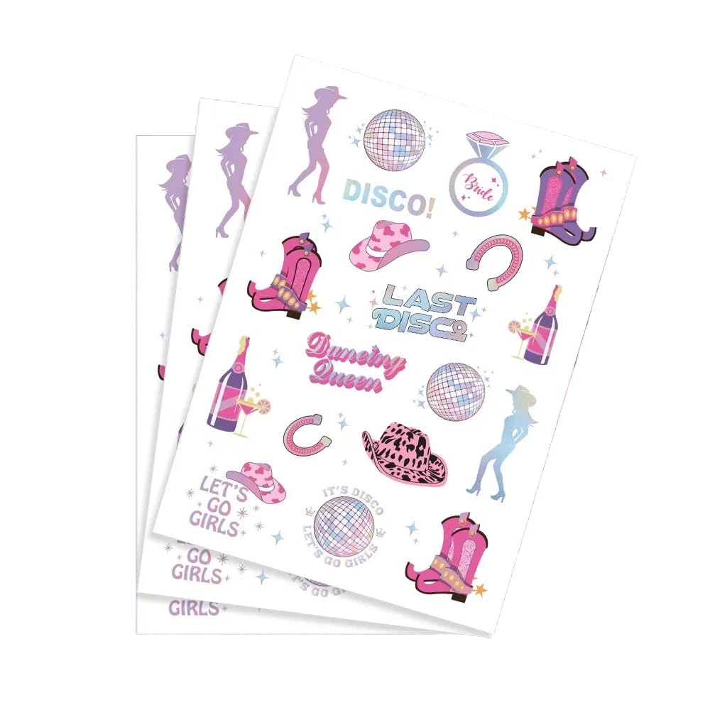 Cranight Hen Party Cowgirl Party Temporary Tattoos, 75 Styles, Hen Party Bag Fillers, Bridesmaid Bride to Be Gifts - Image 2