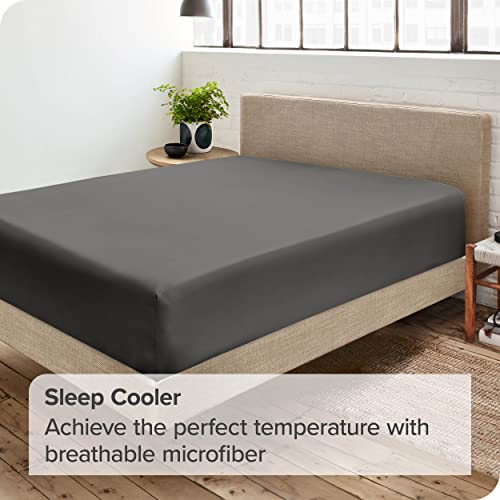 Bare Home Fitted Bottom Sheet Small Single Size, Premium 1800 Ultra-Soft Microfibre Sheet, Wrinkle Free, Deep Pocket - Image 2