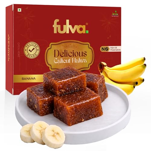 Image of Fulva Banana Halwa 200g, Authentic Kozhikode Traditional Kerala Sweet, Premium Indian Sweets with Classic Banana Flavor, Soft & Chewy Halwa for Gifting, Festivals & Celebrations