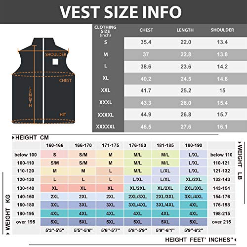 Tidyard Venda direta da fábrica antes e depois do inverno colete de aquecimento inteligente masculin