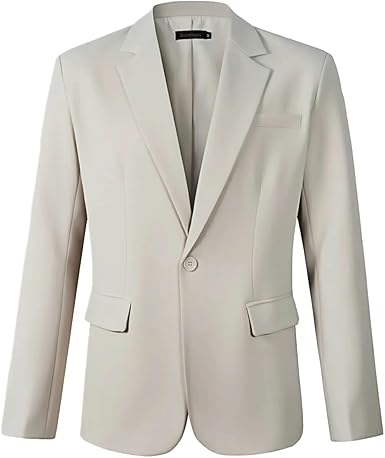 Beninos Mens Sport Coat Casual Blazer One Button Business Suit Jacket