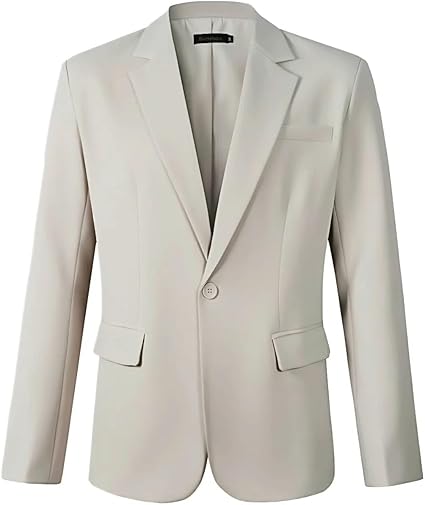 Beninos Mens Sport Coat Casual Blazer One Button Business Suit Jacket