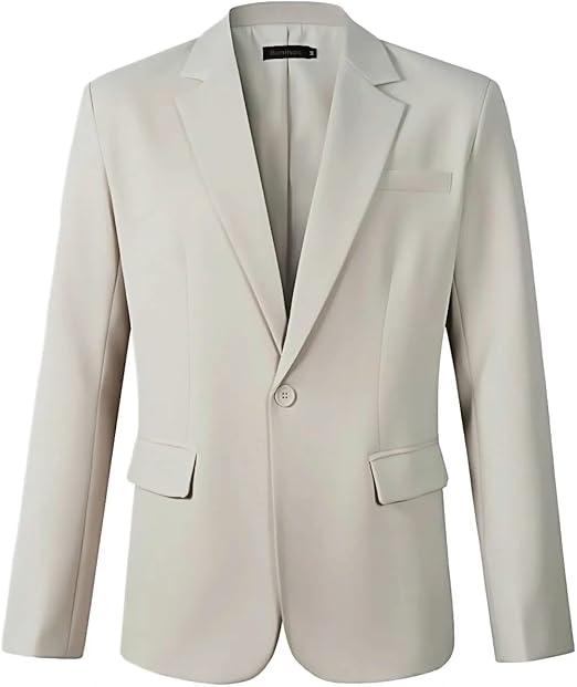 Beninos Mens Sport Coat Casual Blazer One Button Business Suit Jacket