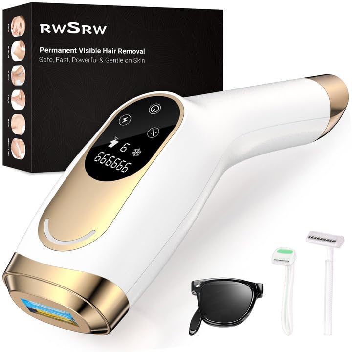 RWSRW Depiladora Laser con Refrigeración, 600NM-1200NM Onda de Lu...