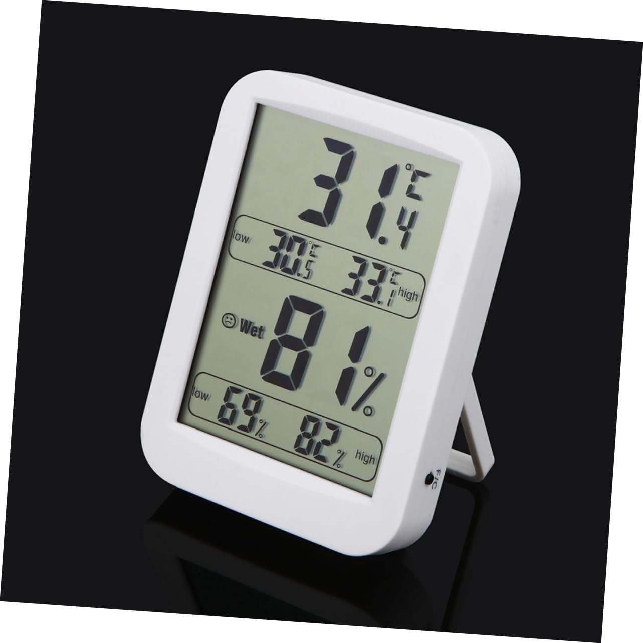 BESPORTBLE 2 Higrómetros para de Bebé Hogar Oficina Pantalla sin Batería Mide La Temperatura Y La Humedad Registra Horas de Máximo Y Mínimo.