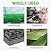 6 Packs 15 x 11 x 2.6 Inches Plastic Growing Trays with 15 Pcs Plant Labels, Seed Tray Seedling Starter for Greenhouse, Hydroponics, Seedlings, Plant Germination