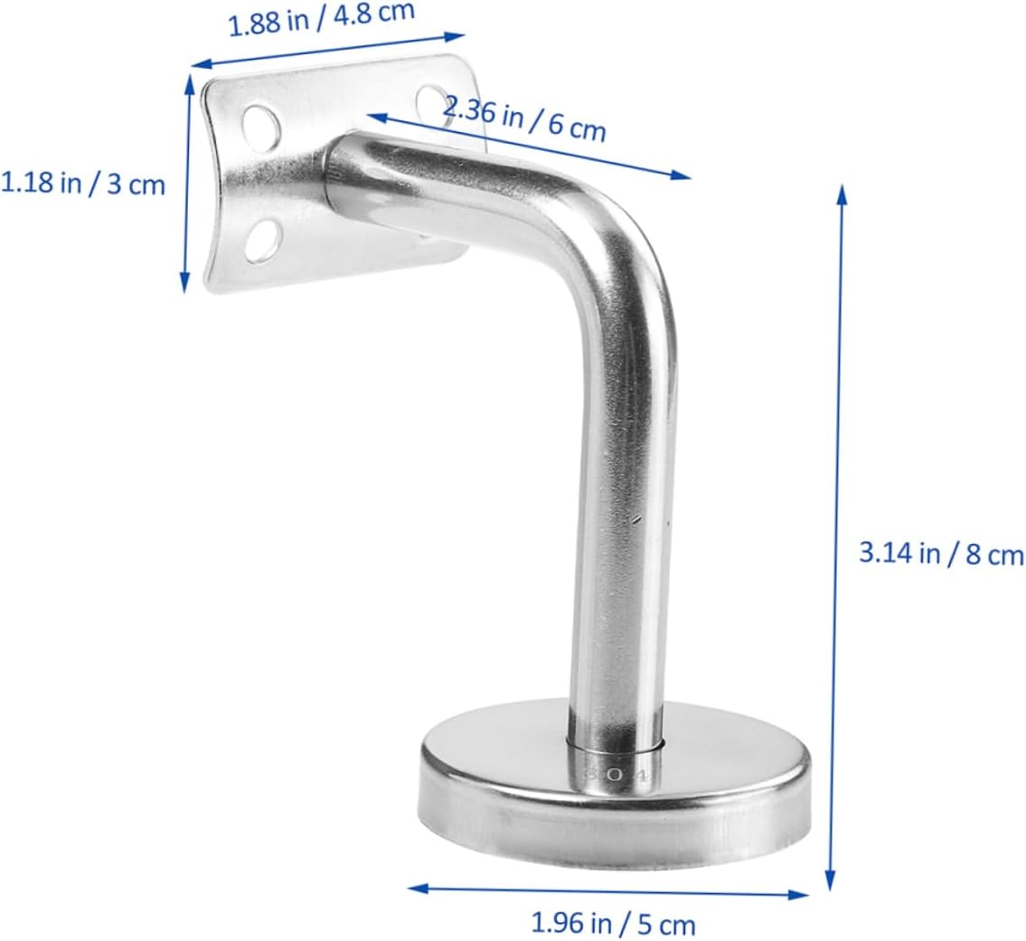 STOBOK 6Pcs Handrail Bracket Durable Railing Support for Indoor Stair and Deck to Install Suitable for DIY Projects Modern Design for Home and Commercial