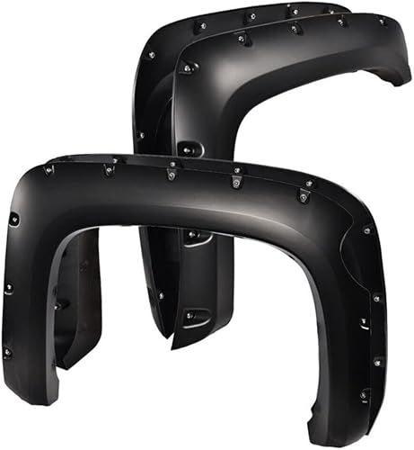 NWVYIEIV 4 guardabarros remachados en bolsillo para pernos para 69 pulgadas (negro, plástico)