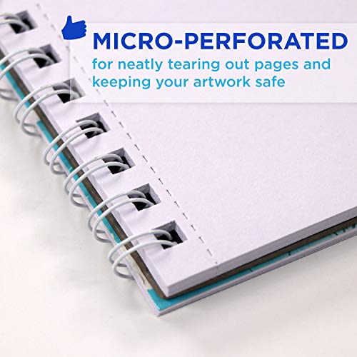 image for Bellofy 2 x Large Mixed Media Sketchbook 11x14 Inch - Art Paper Pads, 