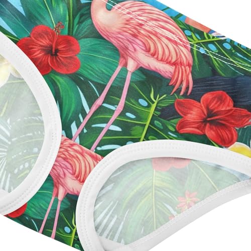 Toddler Girls Underwear 2t Cotton Little Girl Panties Flower Briefs Undies Kids Tropical Scene Pink Flamingo Toucan4