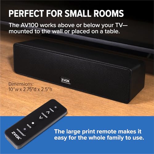 Zvox Accuvoice Av100 Compact Tv Soundbar Speaker With 6 Levels Of Voice Boost thumb #5