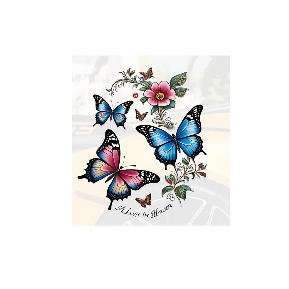 Auto Window Decals Durable Stylish Butterfly Vinyl Decals Versatile Scooter Body Racing Helmet Decoration