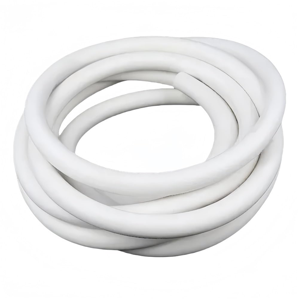 Gohapy One Color Foam Rubber Strip Silicone Vmq Foaming Cord High Toughness, Silica Gel Sponge White Round Backer Rod Seal Strips 1 Piece(1 Meter*9Mm)