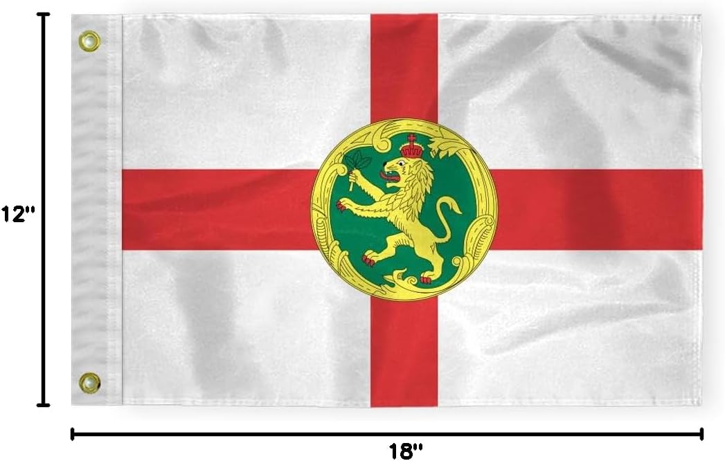 AGAS Alderney Boat Flag 12x18 inch - Printed Single Sided on 200D Nylon - Stitched Edges
