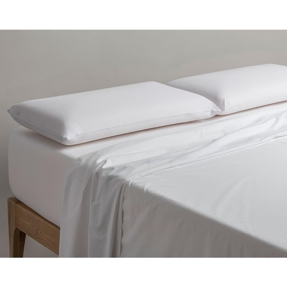 Velfont Almohada Viscofresh Termorreguladora - 90 cm, Firmeza Media-Baja, 100% Algodón, Viscoelástica, Boca Arriba