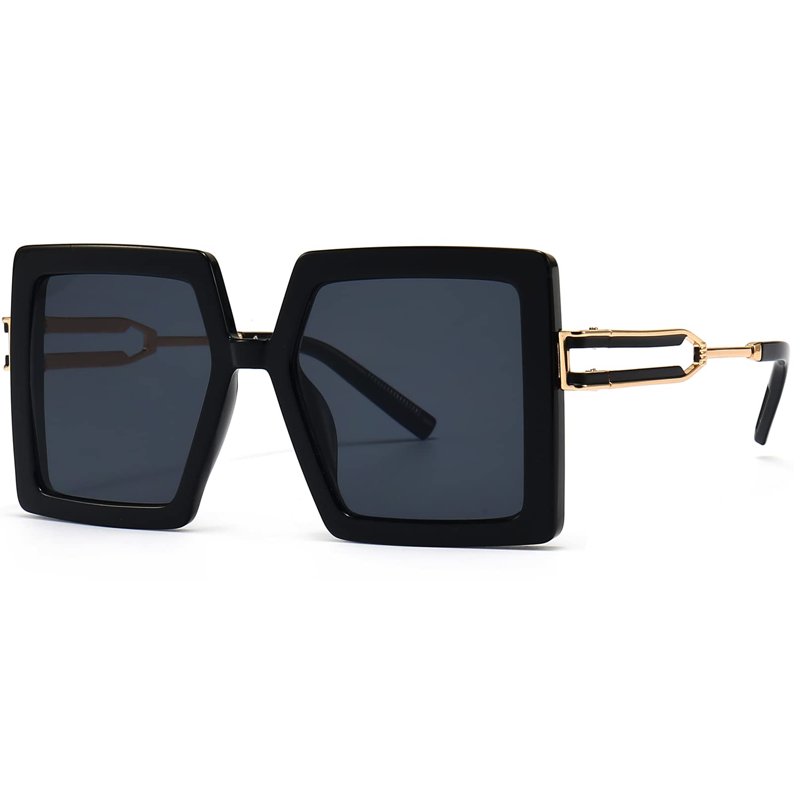 AIEYEZO Oversized Sunglasses for Women Square Fashion Big Large Frame Sun Glasses UV400 Protection