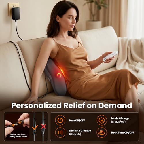 Image of BOB AND BRAD Cordless Back Massager with Heat FSA Eligible HSA, Shiatsu Back Massager for Pain Relief Deep Tissue, 3D Kneading Massage Pillow for Pain Relief, Soothing Full-Body Relief for Family