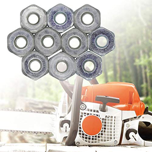 QHALEN Replacement 10Pcs Bar Nuts for STIHL Chainsaw MS170 MS180 MS230 MS250 MS380 MS381 017 018 023 025