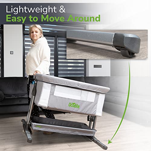 Ocodile Baby Bedside Sleeper, Cosleeping Baby Bed With Adjustable Height, Extra Storage And Integrated Wheels. Bassinets For Newborn Babies #TOP4