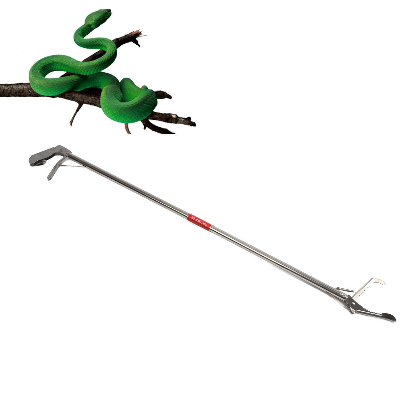Pinza per Rettili con Pinza per Serpenti Pieghevole e Autobloccante di Alta qualità in Acciaio Inossidabile per Strumento di Movimentazione dei Serpenti