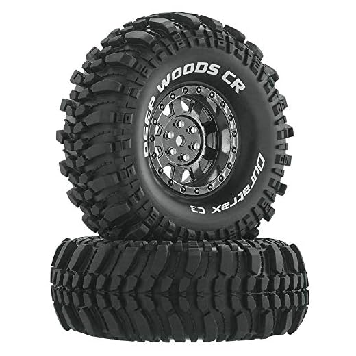 Duratrax Deep Woods CR C3 Mounted 1.9" Crawler Tires, Chrome (2), DTXC4027
