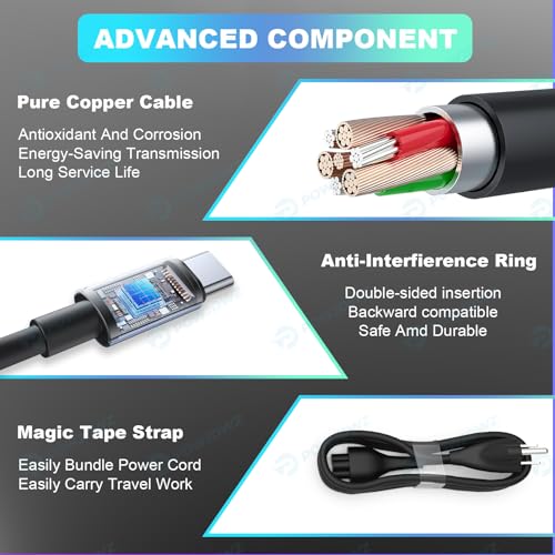 Image of 130W USB Type C Laptop Charger Compatible with Dell XPS 15 17 9500 9510 9520 9530 9700 9710 9720 2in1,Precision 5550 5560 5530 5570 5470 5480 5760,Latitude 5431 5531 AC Adapter Computer Power Cord