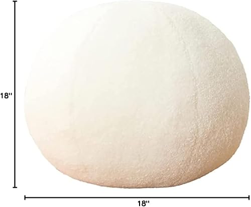 Miniatura 6 de Uewidiod Almohada esférica de felpa para dormitorio, sala de estar, sofá, cojín redondo de cintura, cojín de flores, cojín nórdico, ventana de