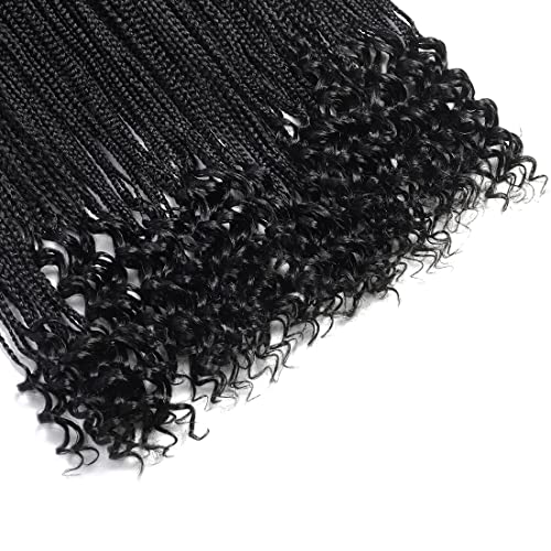 8 Packs 24 Inch Crochet Box Braids Hair With Curly Ends Pre Looped Crochet Braids Goddess Box Braids Crochet Hair Extensions Braiding Hair #TOP3